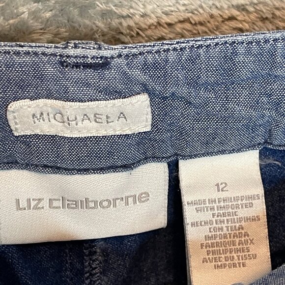 Liz Claiborne Women Retro Classic Michaela Mid Rise Pedal Pusher Crop Jean 12 - Picture 8 of 12